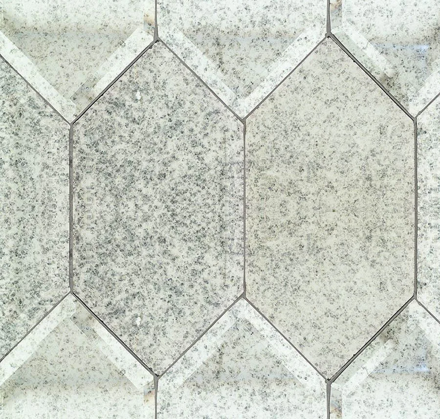 main sample image of Metallic / Iridescent Beveled Paris Gray Hexagon Mirror Glass Tile