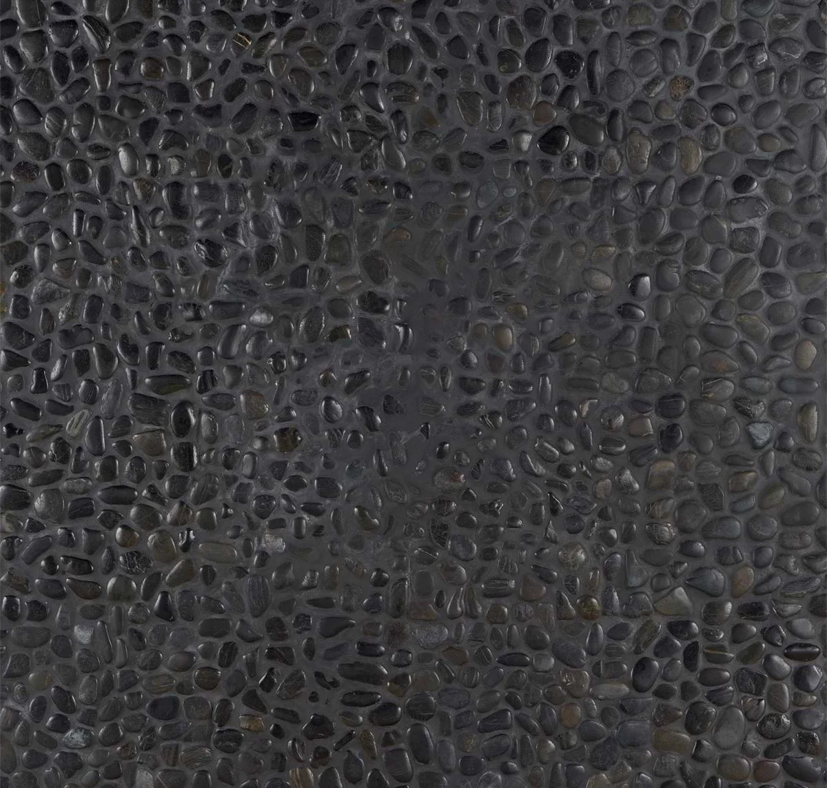 main sample image of Black Cobblestone Obsidian Black Marble Mosaic Tile
