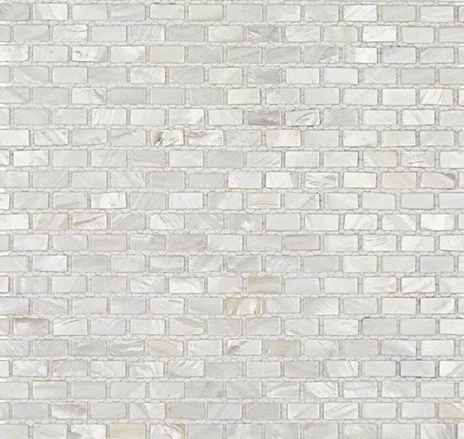 main sample image of White Mini Brick Oyster White Pearl Tile