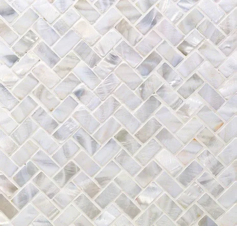 main sample image of White Oyster White Pearl Herringbone Tile