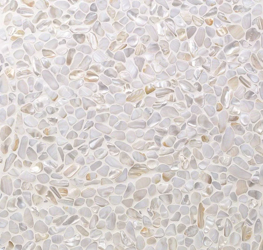 main sample image of White Oyster White Pearl Pebbles Tile