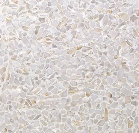 main sample image of White Oyster White Pearl Pebbles Tile