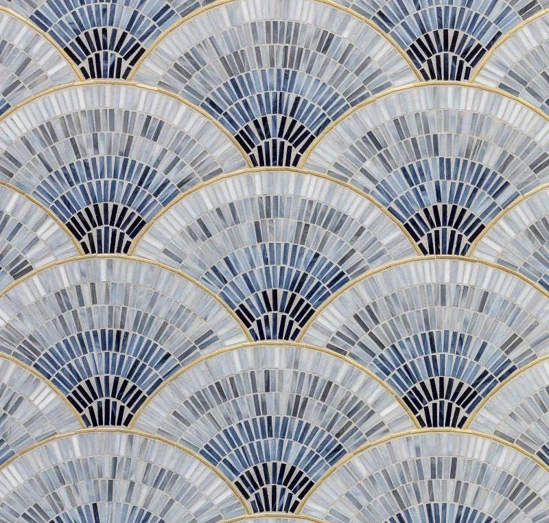 main sample image of Blue Fan Club Blue Ombre with Brass