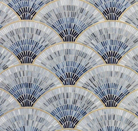 main sample image of Blue Fan Club Blue Ombre with Brass