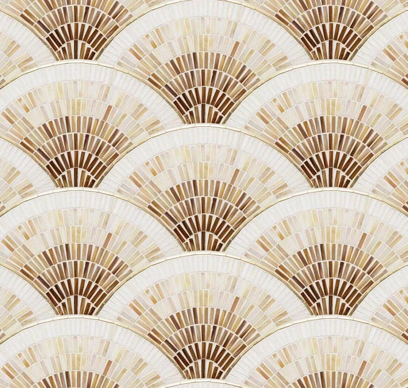 main sample image of Beige Fan Club Cream Ombre with Brass