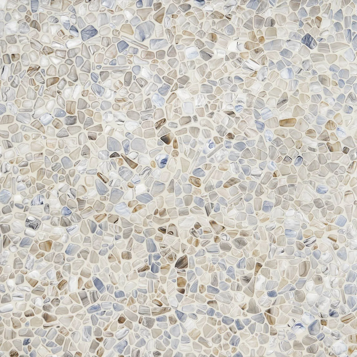main sample image of Beige Riverglass Frosted Glass Mosaic