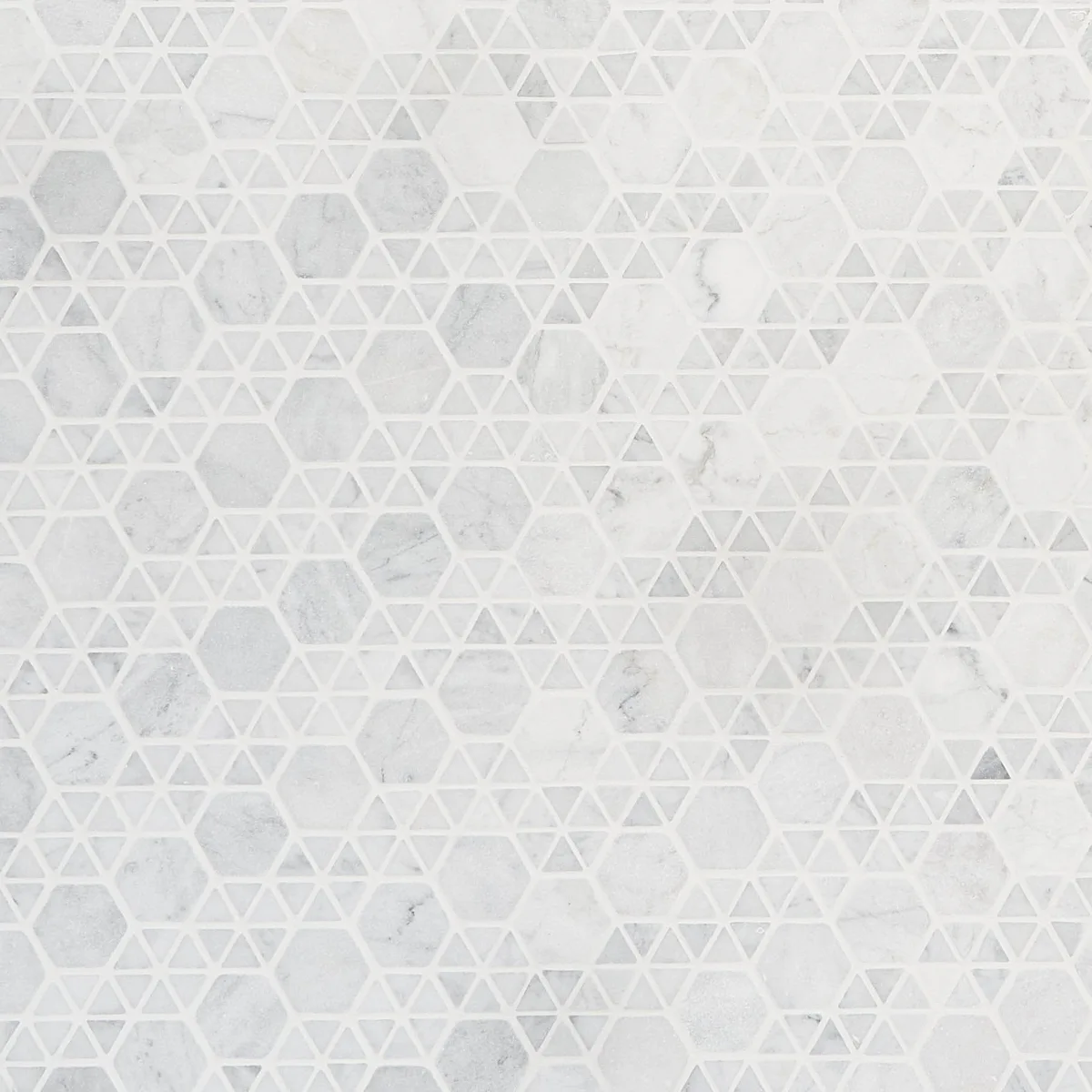 Aspekt Hexagon White Carrara Mosaic