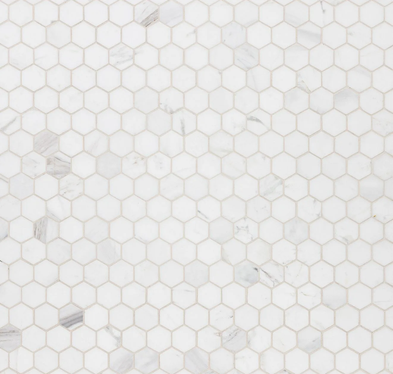 main sample image of White Volakas White Dolomite Hexagon Mosaic