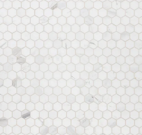 main sample image of White Volakas White Dolomite Hexagon Mosaic