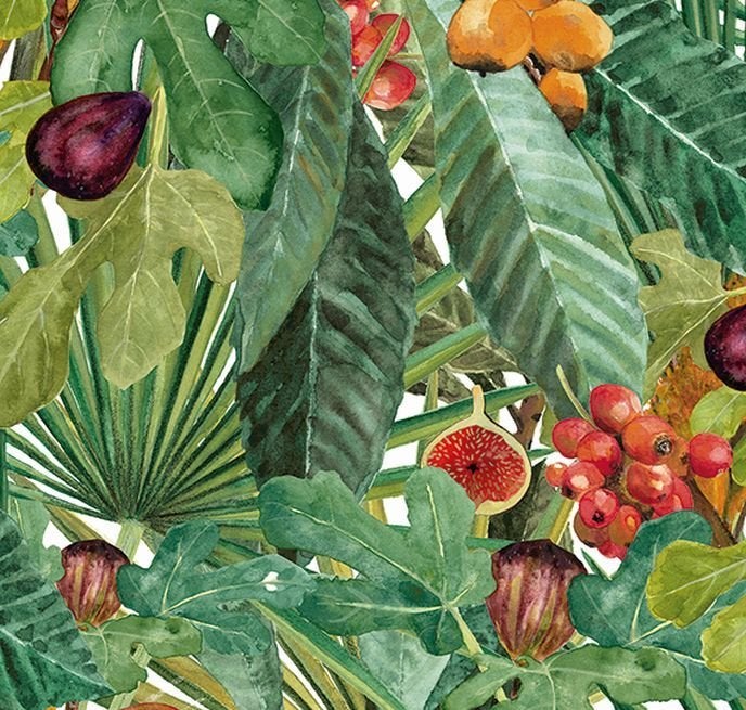 Coordonné Metamorphosis Neo-vegetable Wallpapers Sample by DesignShop in Summer, Matte, Size: 7 in x 10 in