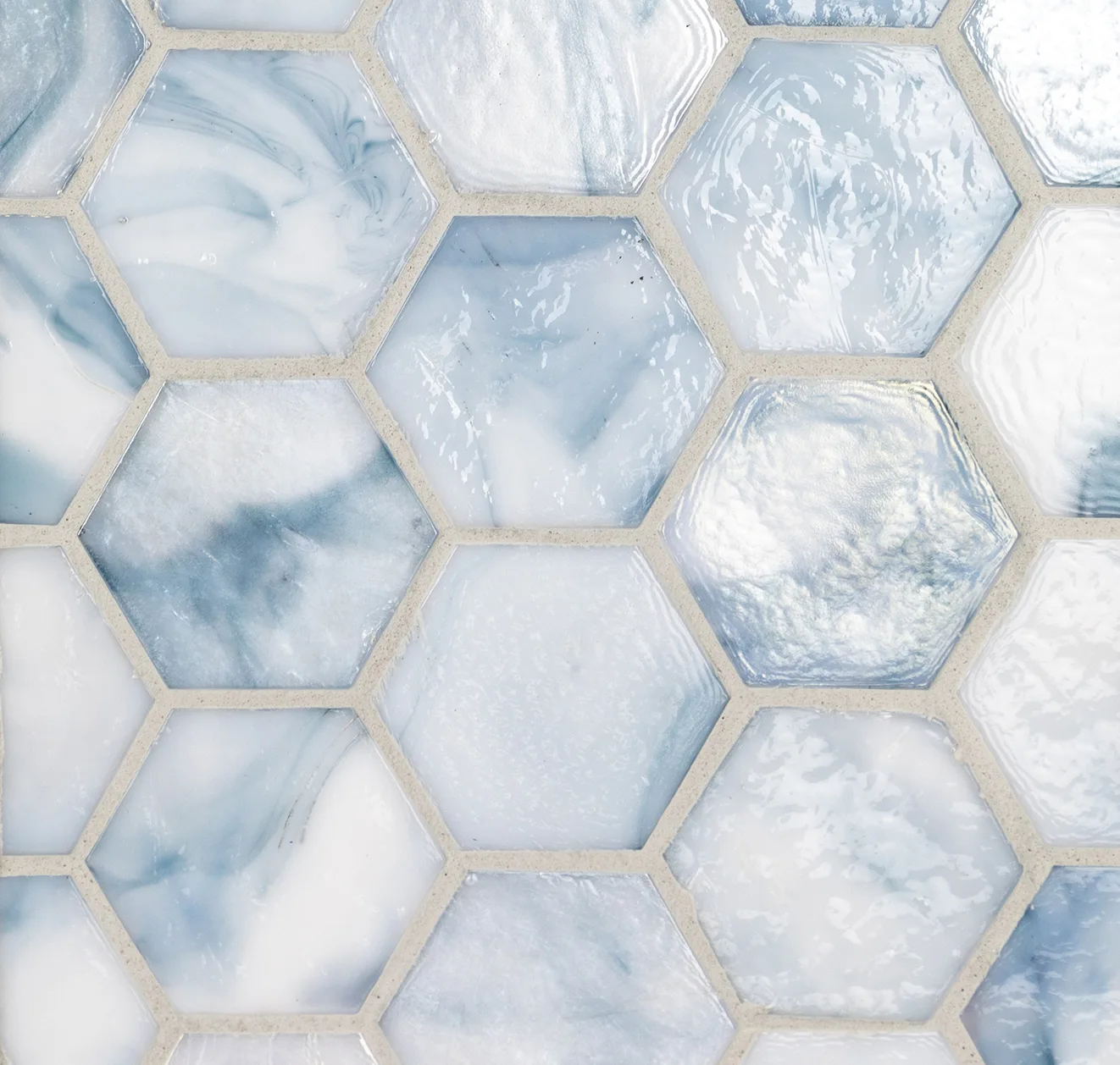 main sample image of Encinitas Artisan Cast Glass, Hexagon, Textured