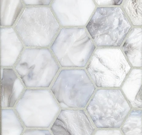 main sample image of San Clemente Artisan Cast Glass, Hexagon, Textured
