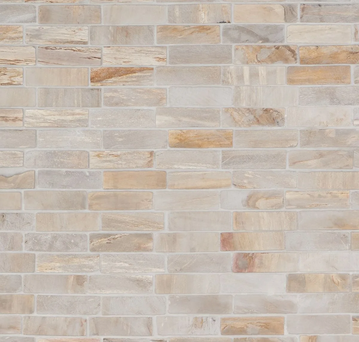 main sample image of Brown Fossil Brick 1x4 Petrified Stone Mosaic