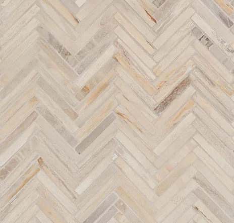 main sample image of Beige Fossil Herringbone Petrified Stone Mosaic