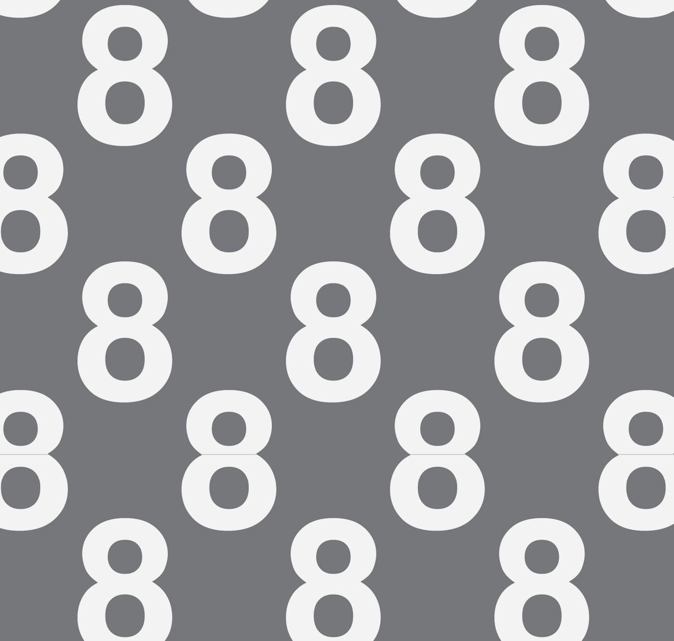Rollout Wayfinder Numbers Wallcovering Sample by DesignShop in Cool Gray 9, Vinyl, Size: 9 in x 11 in