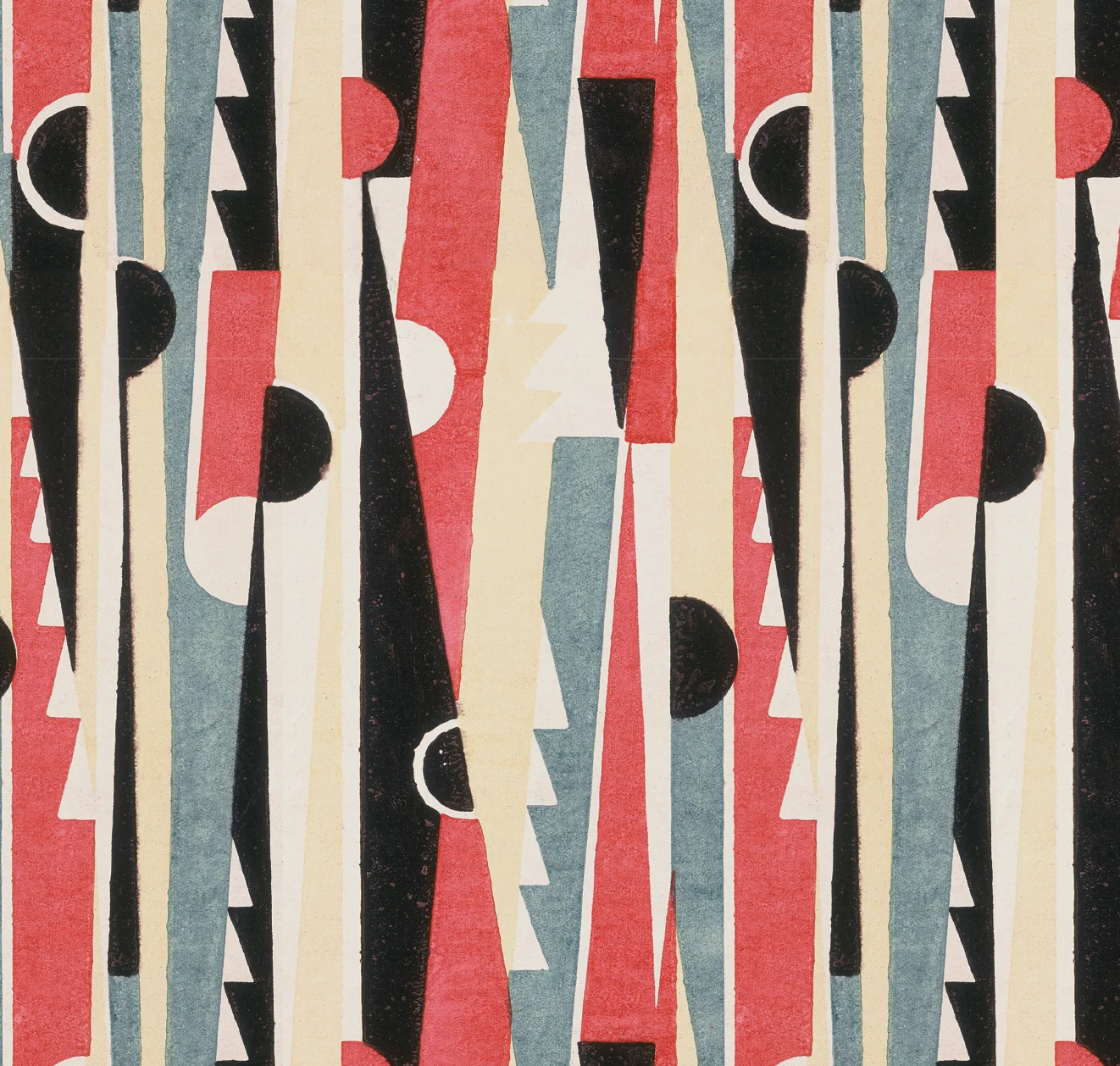 main sample image of Coral and Light Blue Geometric Art Deco