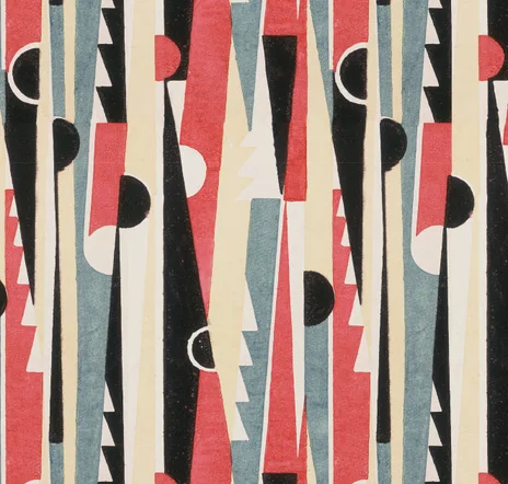 main sample image of Coral and Light Blue Geometric Art Deco