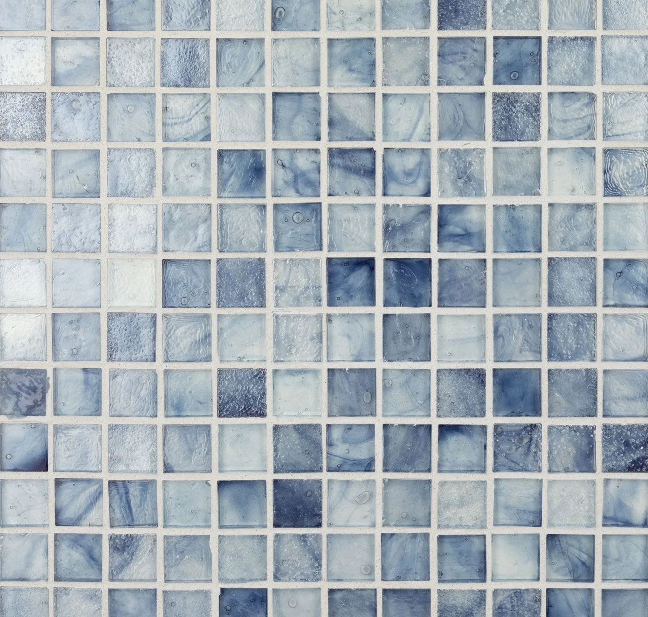 main sample image of Bermuda Artisan Cast Glass, 1x1 Straight Set, 60% Iridescent, 20% Non-Iridescent, 20% Textura