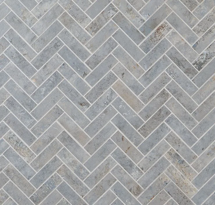 main sample image of Ocean Blue Portrait Herringbone Mosaic