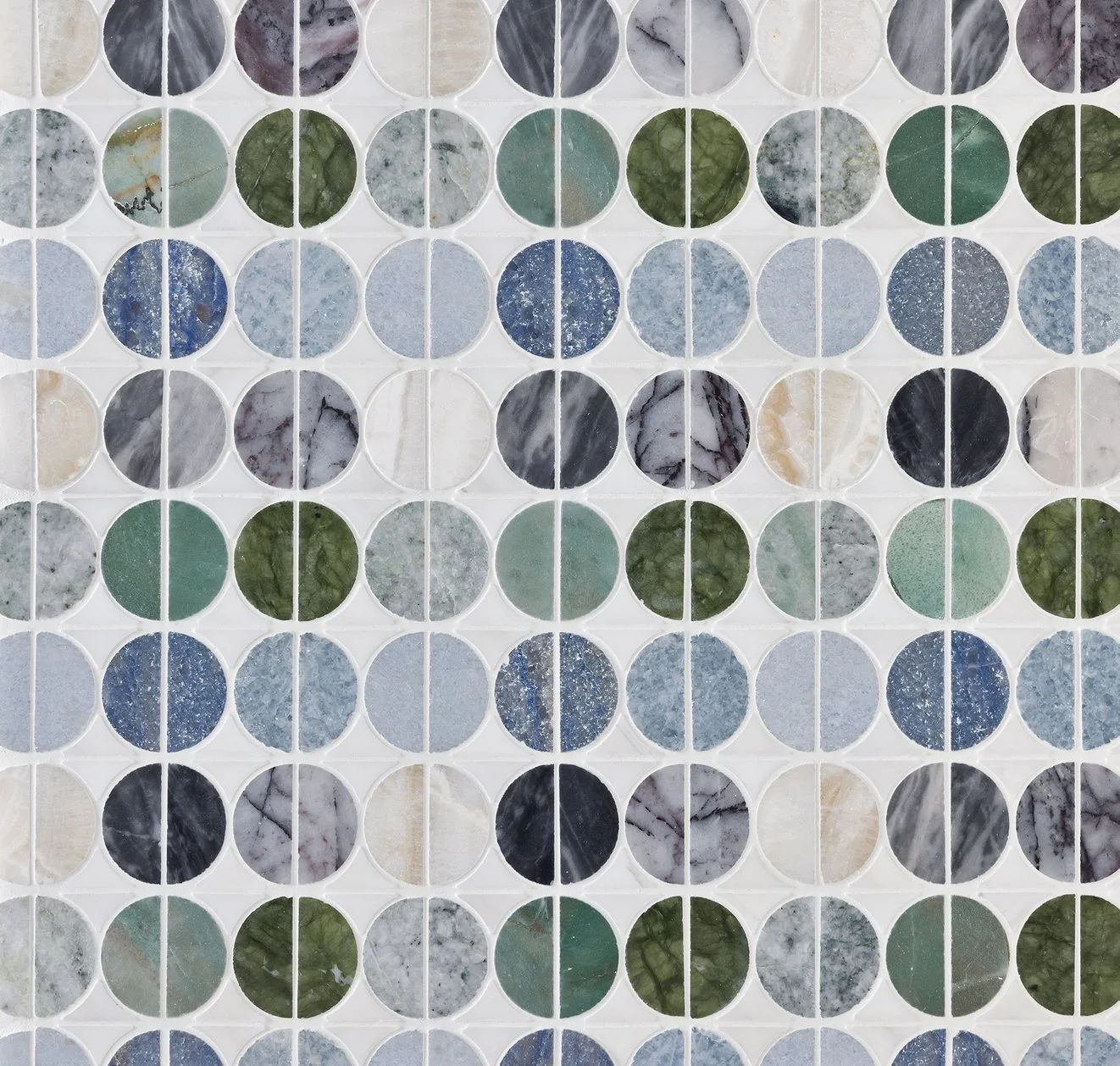 main sample image of Bianco Dolomiti Micro Moons Mosaic