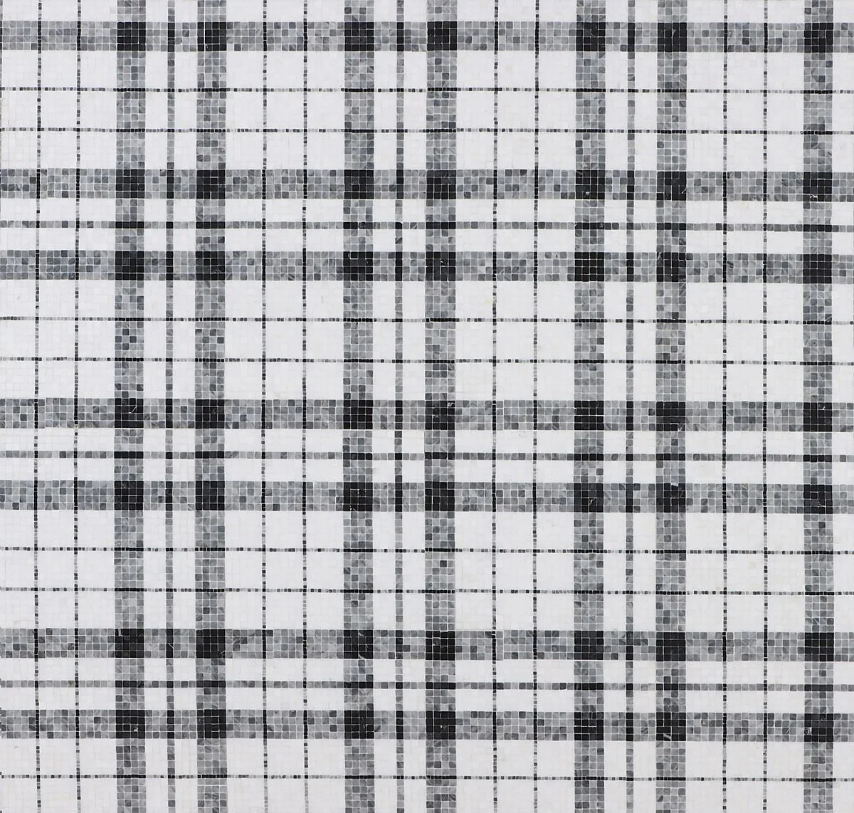 main sample image of Bardiglio Black & White Microsaic Plaid Marble Mosaic Tile