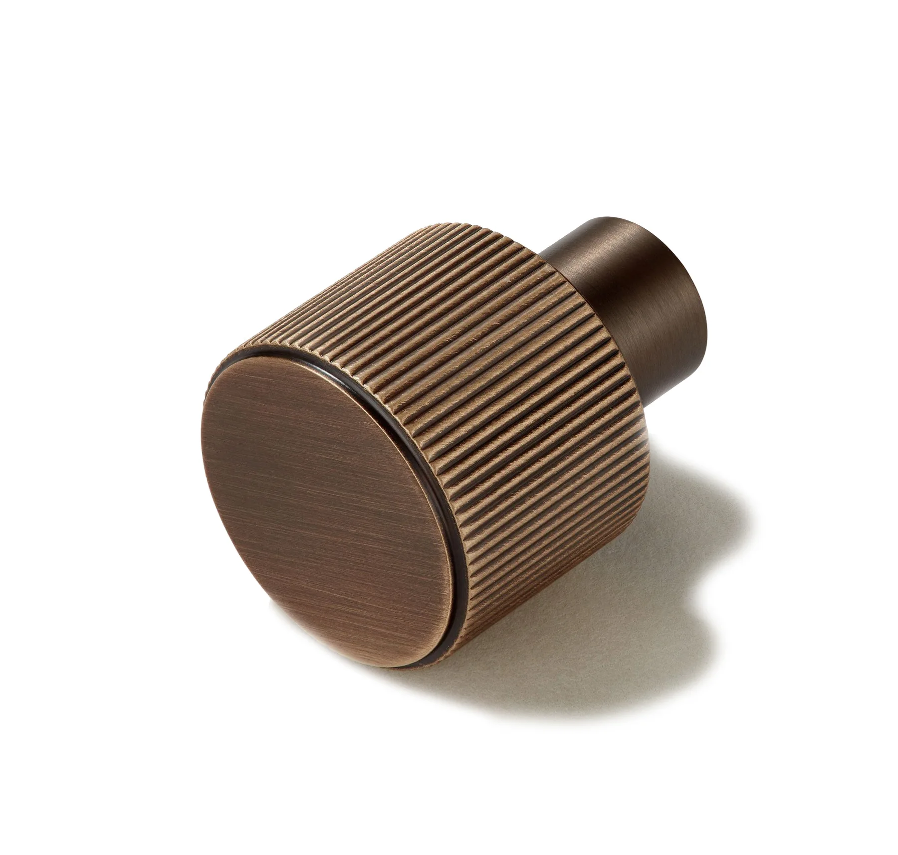 main sample image of Antique Brass Lennon Grooved Button Knob