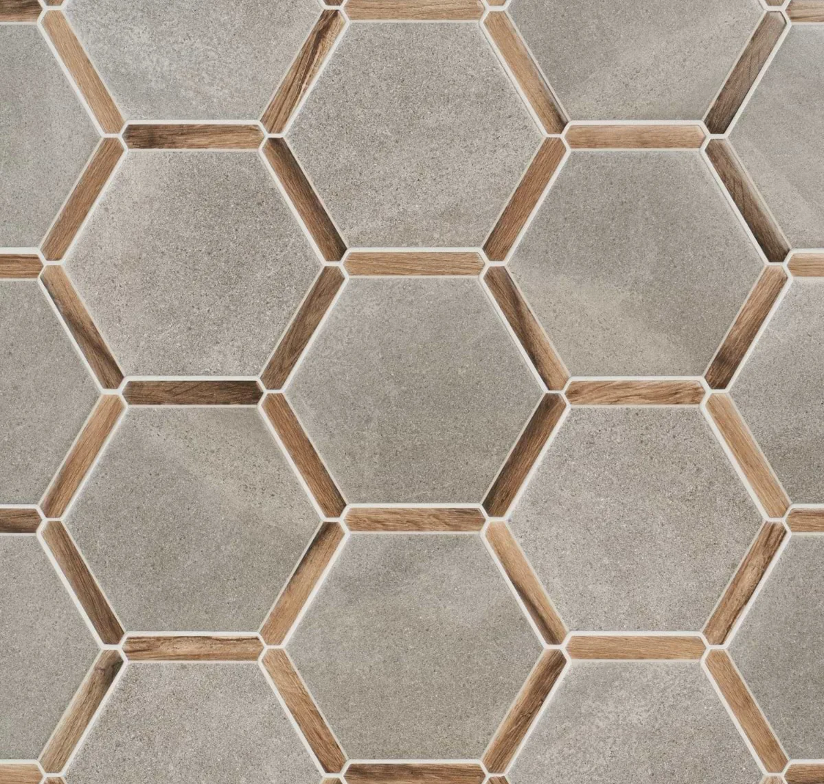 main sample image of Cemento Gray Sagon Hexagon Porcelain Tile