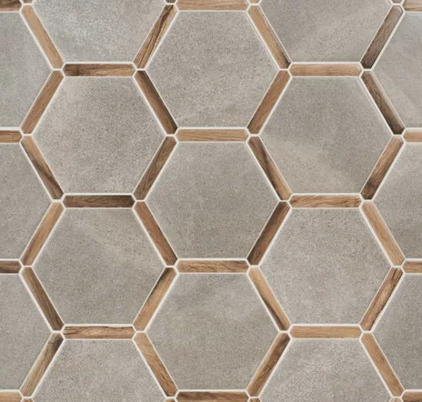 main sample image of Cemento Gray Sagon Hexagon Porcelain Tile