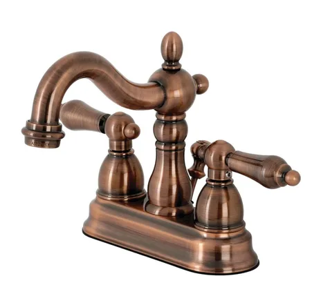 main sample image of Antique Copper Heritage Deck Mount 4 in Centerset Bathroom Faucet