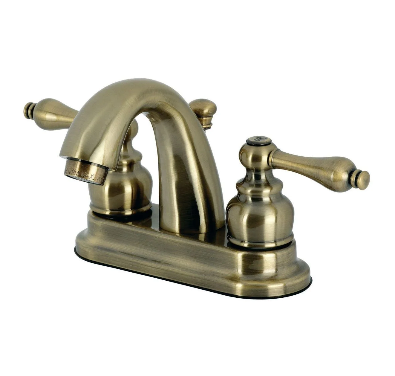 main sample image of Antique Brass Restoration Deck Mount 4 in Centerset Bathroom Faucet