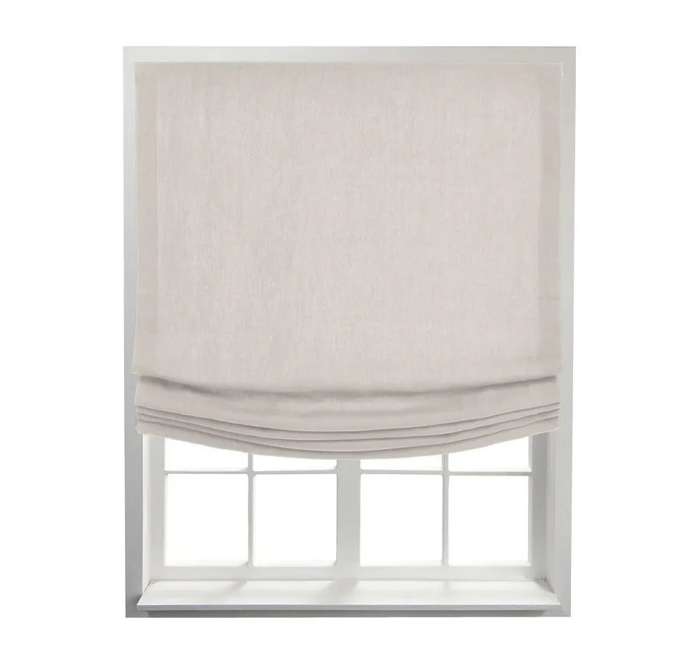 main sample image of Oatmeal Relaxed Roman Shade in Belgian Linen