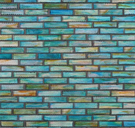 main sample image of Lagoon Green Artwave Glass Mosaic Tile