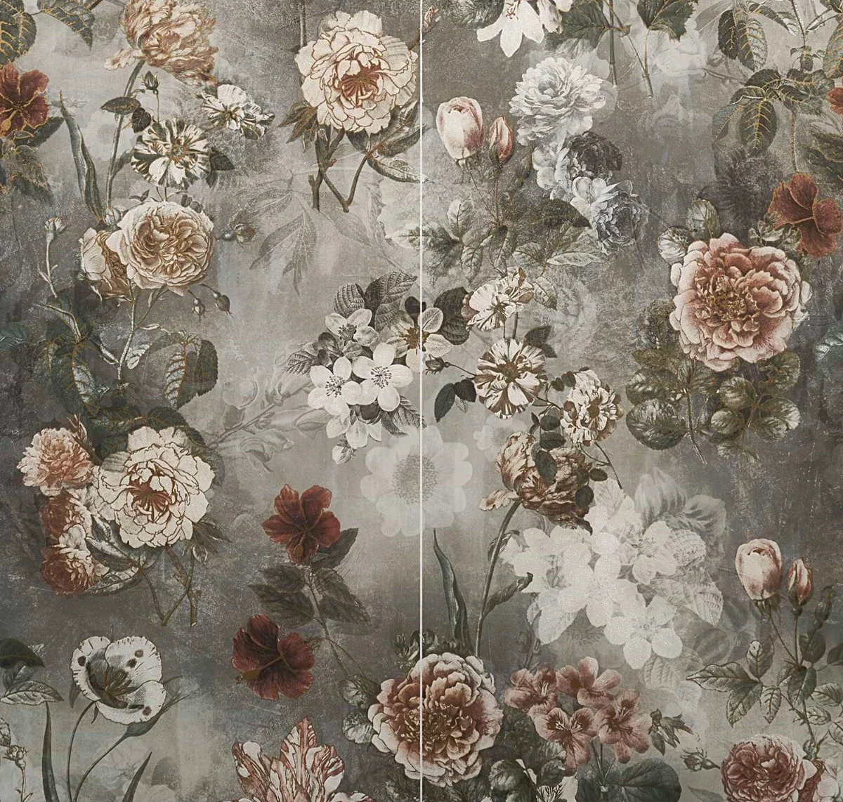 main sample image of Dalia Vintage Art Gallery by Paula Purroy Bouquet Multicolor 24x48 Artisan Decor Matte Porcelain Tile