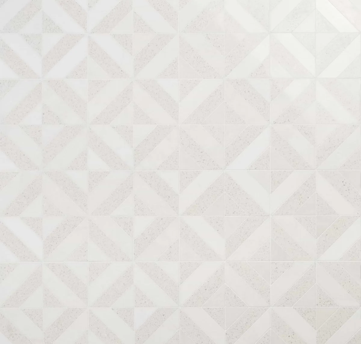 main sample image of Salt White and Bianco White Cleopatra Diagonal Marble Polished Mosaic Tile