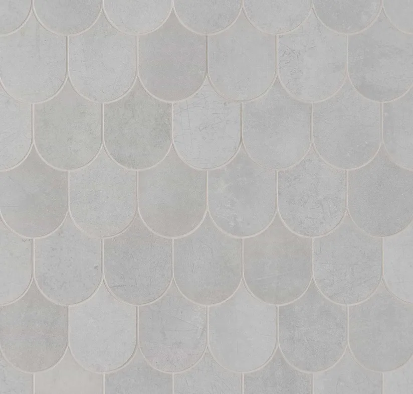 Bond Indio Blue Fishscale Plume Matte Porcelain Mosaic Tile Bond Indio Blue Fishscale Plume Matte Porcelain Mosaic Tile