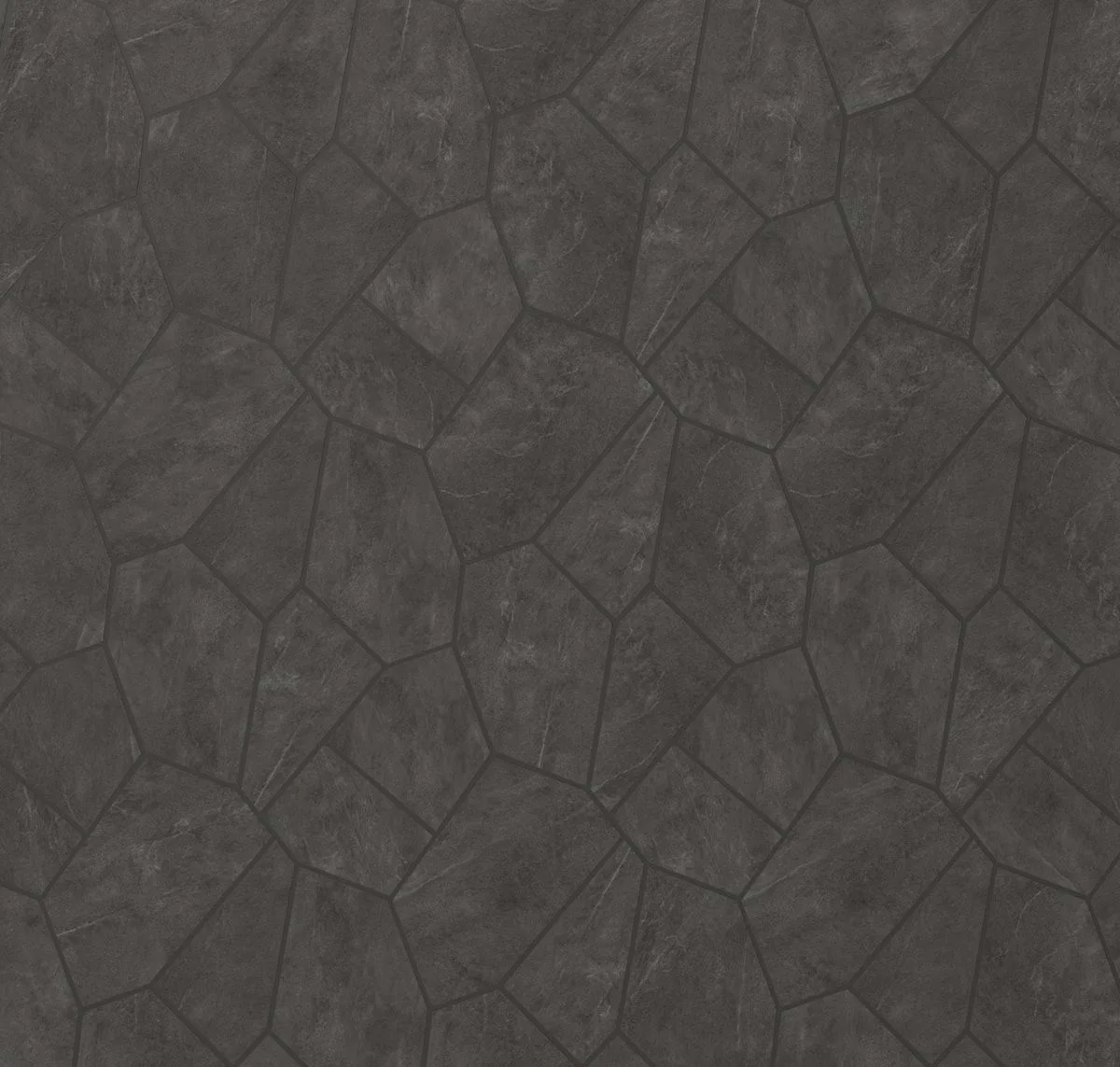 main sample image of Charcoal Black Era Organic Pattern Mosaic Tile