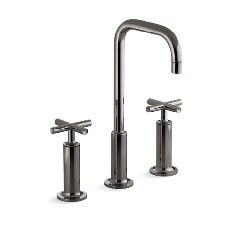 main sample image of Vibrant Titanium Purist® Widespread Bathroom Sink Faucet with Cross Handles, 1.2 GPM