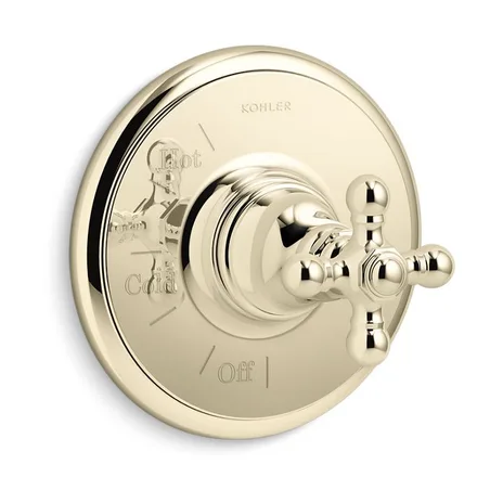 main sample image of Vibrant French Gold Artifacts® Rite-Temp® Valve Trim with Cross Handle