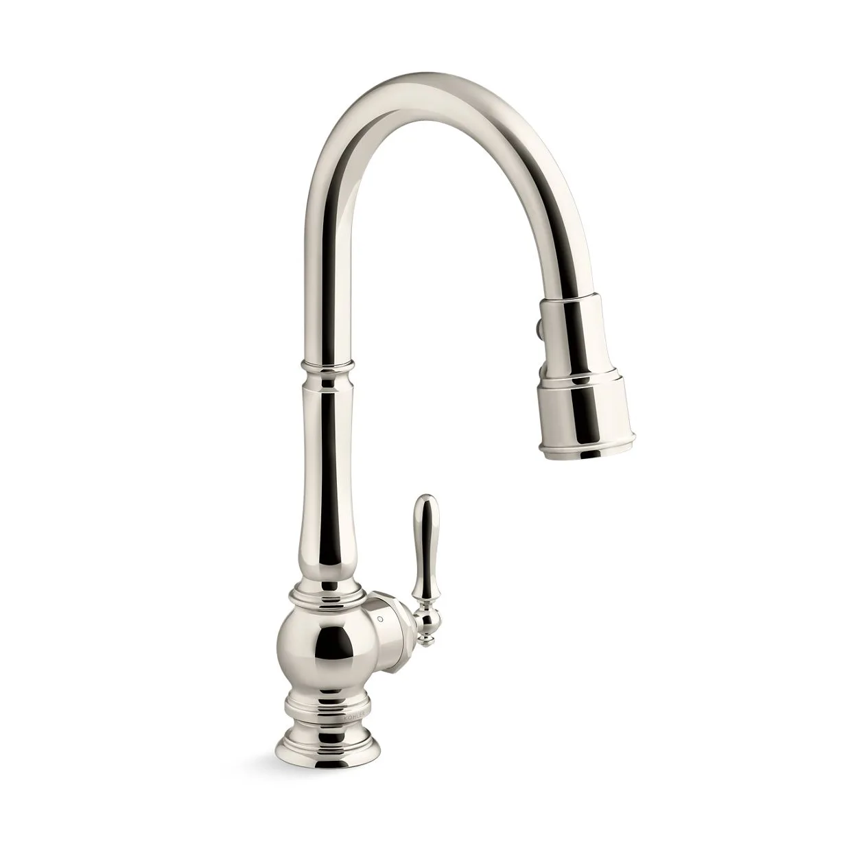 main sample image of Vibrant Polished Nickel Artifacts® Touchless Pull-Down Kitchen Sink Faucet with Three-Function Sprayhead