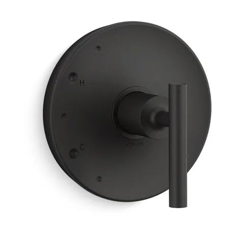 main sample image of Matte Black Purist® Rite-Temp® Valve Trim with Lever Handle