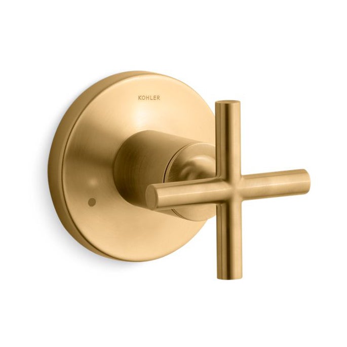 Kohler Purist Wand-Wannenauslauf In Moderne Brushed Gold – 35° Neigung, Wandmontiert, Ohne Umschalter