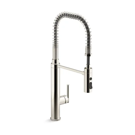 main sample image of Vibrant Polished Nickel Purist® Semi-Professional Kitchen Sink Faucet with Three-Function Sprayhead