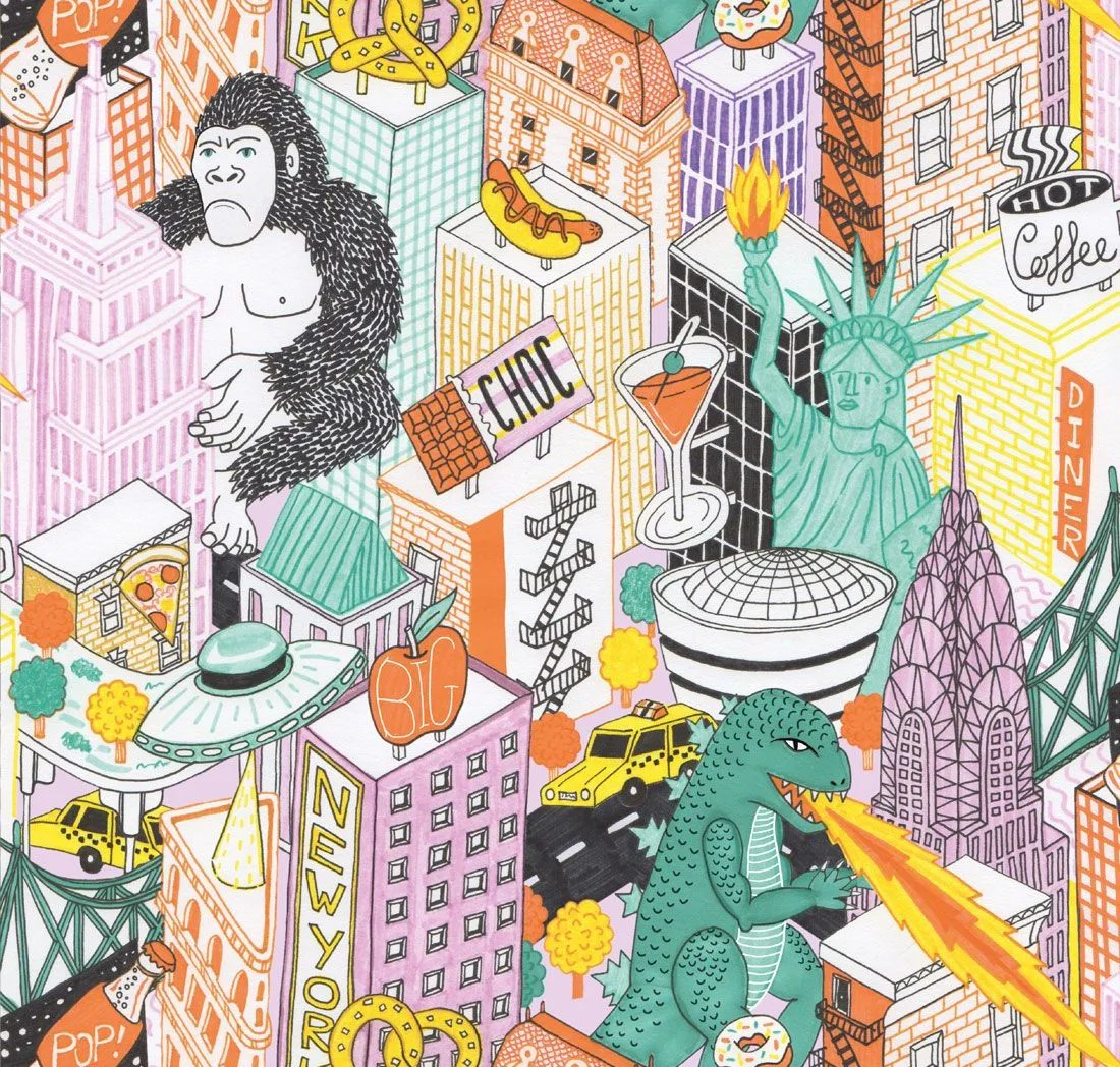 main sample image of Pink New York City Wallpaper