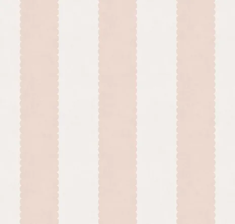 main sample image of Antique Rose Scallop Stripe Wallpaper
