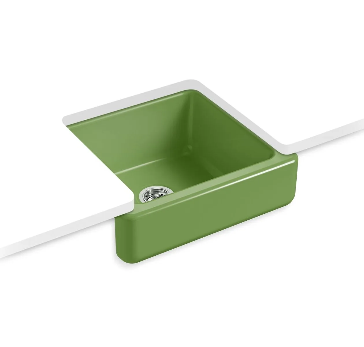 main sample image of Fresh Green Whitehaven® 23-1/2in Undermount Short Single-Bowl Farmhouse Kitchen Sink