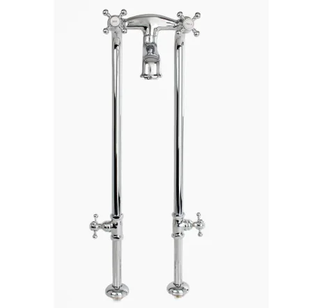 main sample image of Chrome Free-standing Tub Filler with Stop Valves