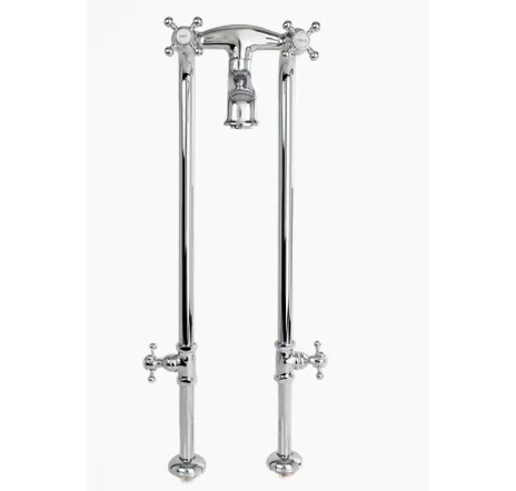 main sample image of Chrome Free-standing Tub Filler with Stop Valves