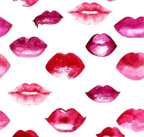 main sample image of White + Red Watercolor Lips