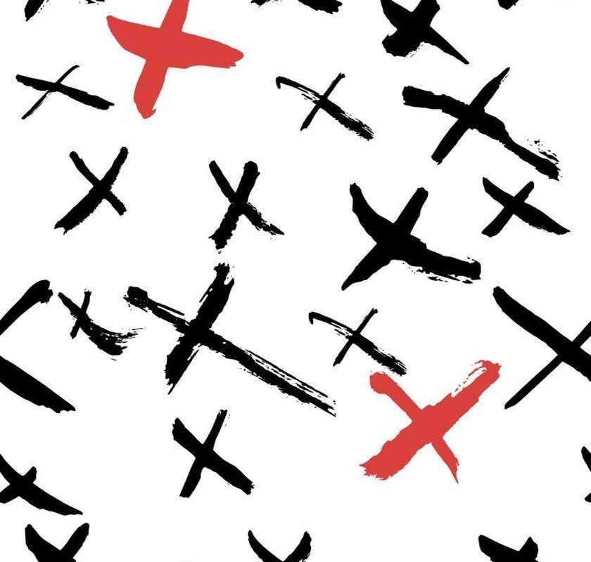 Olivia And Poppy X Marks The Spot Wallcovering Sample by DesignShop in Red Accent, Traditional Paper/Premium Polyester/Traditional Vinyl