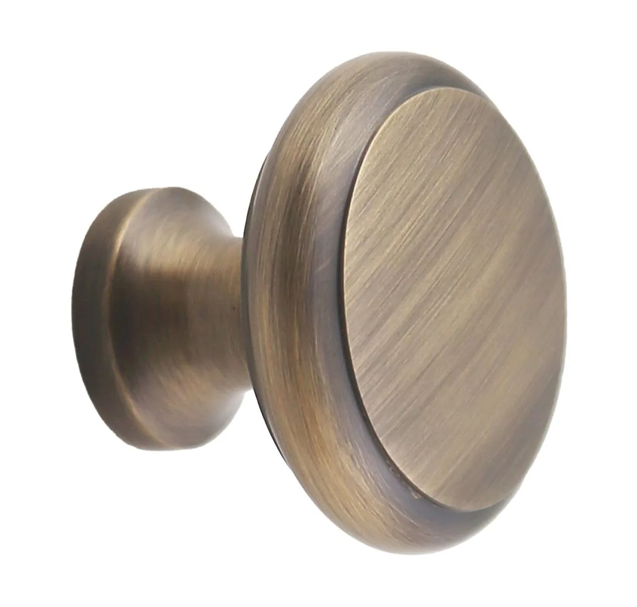 main sample image of Antique Brass Elizabeth 1.25 in Solid Brass Cabinet Knob